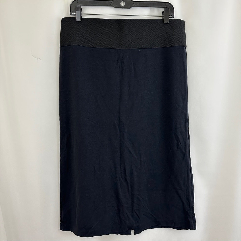 Women’s New York & Co Black Stretch Midi Skirt Size XL